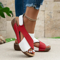 Milena™ - Ultrabequeme Orthopädische Sandalen - Rot-Weiß