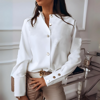 Alexia | Langärmlige Bluse für Damen | Oversize - Weiß