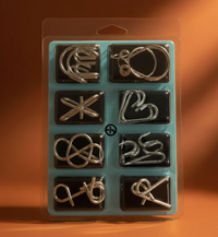 LogicCraft | Kreatives Metallpuzzle-Spielzeug zur Förderung kognitiver Fähigkeiten - Blau