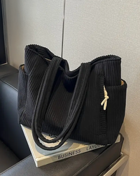 Gabriele | Damen Stilvolle Lässige Schultertasche - Schwarz