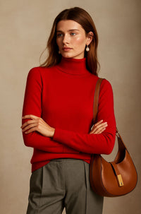 Ella | Damen Kaschmirpullover modern & komfortabel - Rot