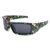 Sonnenbrillen mit polarisierten Gläsern für Erwachsene | Ideal für Outdoor-Aktivitäten - Camouflage grün
