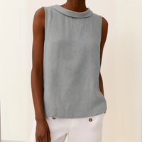 Serena | Damen Rollkragen Ärmelloses Top – Rollkragen Top Ärmellos Sommer 2026 - Grau