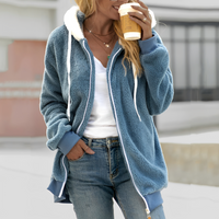Chloe - Komfortable Damenjacke mit Kapuze - Blau