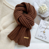 Matteo Herren Strickschal mit geometrischem Muster - Kaffee