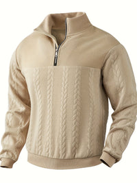 Roberto™ -Vintage Herrenpullover mit Reißverschluss - Khaki