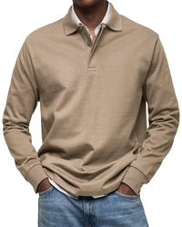 Alex™ - Langärmliges Freizeit-Polo - Khaki