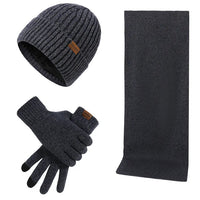 Tough Winter Set mit Mütze, Schal und Handschuhen - Marineblau