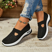 Saskia - Damen Orthopädische Sandalen mit Verstellbaren Riemen - Schwarz