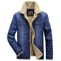 Herrenjacke mit Knöpfen und Seitentaschen - Hellblau