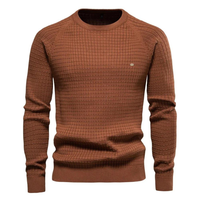 Herren-Rundhals-Pullover – NICK - Schokolade