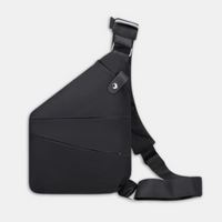 Liv | Sichere Schultertasche aus Nylon - Schwarz