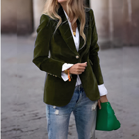 Lyliane - Bequeme Damenjacke mit Knöpfen - Dunkelgrün