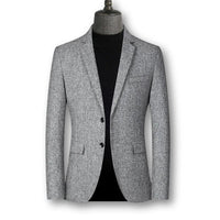 Lukas | Eleganter Herrenblazer im Tartan-Stil - Hellgrau