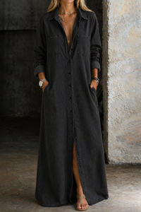 Delana | Hemdblusenkleid - Schwarz