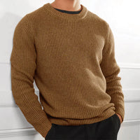 Bastian | Stylischer Pullover mit Rundhalsausschnitt für Herren - Braun
