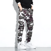 Jonas | Camo Cargo Hose Herren Komfort Fit - Weiß