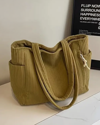 Gabriele | Damen Stilvolle Lässige Schultertasche - Khaki