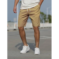 Sommerliche Herren Shorts mit hoher Taille und Atmungsaktivität - Khaki
