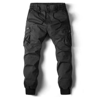 Niel | Herren Cargo Jogger mit Rippbündchen - Schwarz