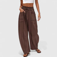 Leonie | Komfortable Damenhose modern chic - Braun