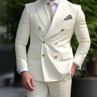 Maximilian | Herren Zweiteiler Hochzeitsanzug – Herren Hochzeits Anzug Elegant 2026 - Creme Weiß