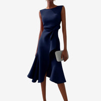 Bianca | Elegantes Midikleid mit modernem Schnitt - Marine