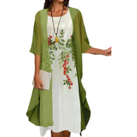 Venolia – Zweiteiliges Kleid Mit Blumenmuster - Grün