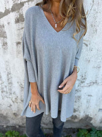 Helena | Damen Pullover Winter klassisch elegant - Grau