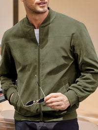 Max | Stylische Wildlederjacke Herren im Vintage-Stil - Olive