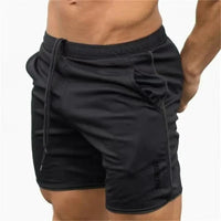 Slim Fit elastische Herren-Badehosen - Schwarz
