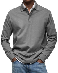 Alex™ - Langärmliges Freizeit-Polo - Grau
