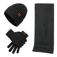 Tough Winter Set mit Mütze, Schal und Handschuhen - Dunkelgrau