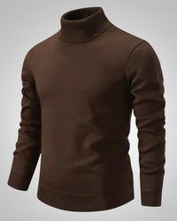 Bernd | Herren Klassischer Rollkragenpullover - Braun