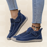 Margreet - Damen Bequeme Orthopädische Sneakers mit Dämpfung - Blau