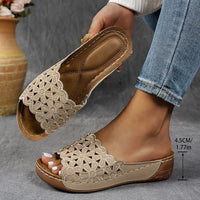 Navodya - Stylische Fisch Sandalen - Beige