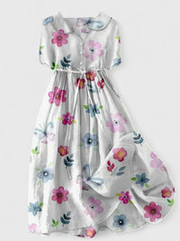 Olyndrah | Damen Früher Frühling Elegantes Kleid – Leuchtendes Frühlingskleid - Mehrfarbig