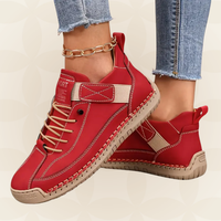 Margreet - Damen Bequeme Orthopädische Sneakers mit Dämpfung - Rot
