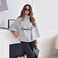 Mila | Chice Schmetterlingsjacke mit Gürtel - Grau