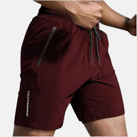 Schnell trocknende Active Shorts - Weinrot