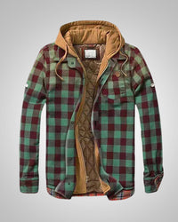Klaus | Herren Casual Karierte Patchworkjacke - Grün