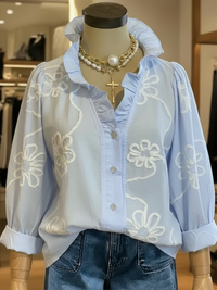 Britta | Komfortable Damen Freizeitbluse elegant - Blau