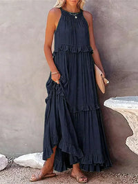 Fien | Elegantes Sommerkleid - Marineblau