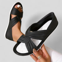 Lara | Bequeme Sommer Sandalen Damen - Schwarz