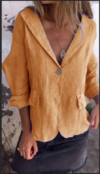 Ellie™ - Minimalistischer Blazer - Orange