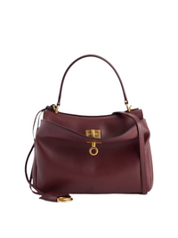 Isabella | Klassische Handtasche für Damen stilvoll - Weinrot