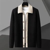 Davin – Vintage-inspirierte Strickjacke für zeitlose Eleganz - Schwarz