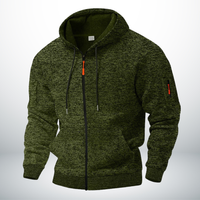 Mila | Fleecejacke Herren modern & trendy - Olivgrün