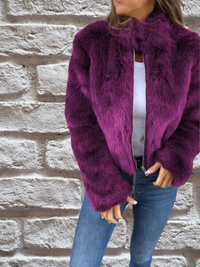 Susanne | Damen Komfort Reissverschluss Herbstjacke - Lila