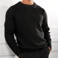 Bastian | Stylischer Pullover mit Rundhalsausschnitt für Herren - Schwarz